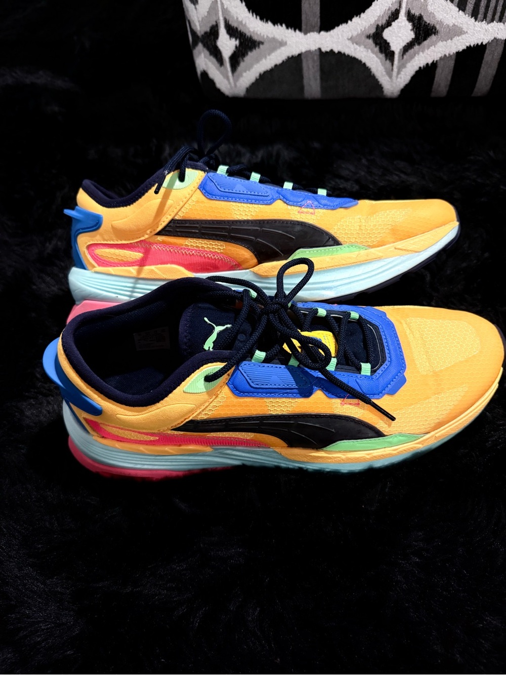Puma Nitro Yellow, Blue and Black Men's Sneakers